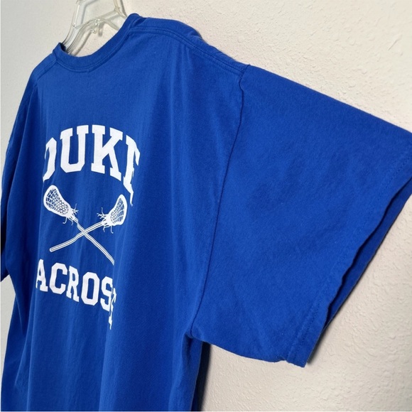 Duke Blue Devils Lacrosse TRT T-Shirt Men’s 2XL Blue Short Sleeve Double Sided - Picture 9 of 10